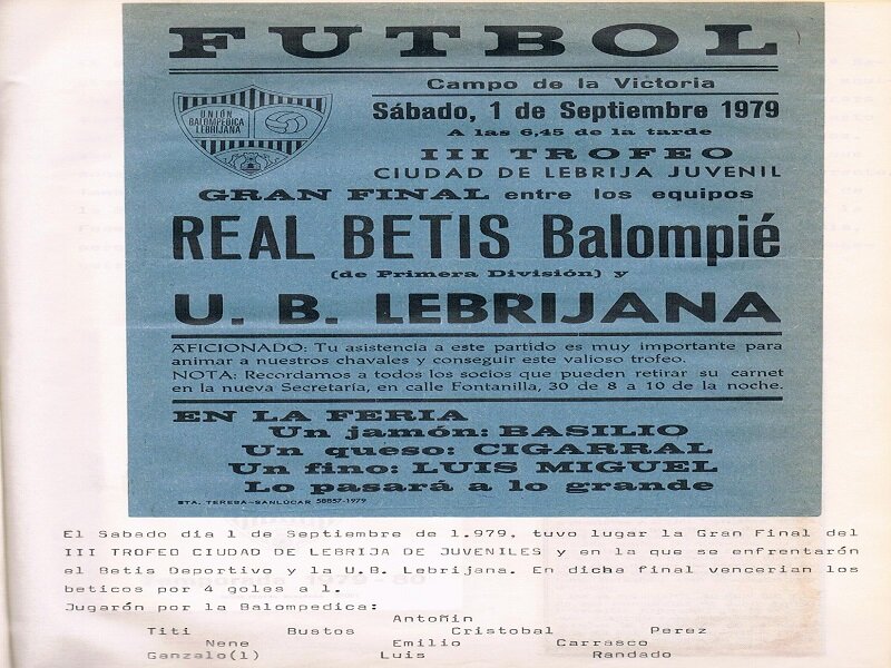 Cartel con el betis